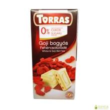 Kép 1/3 - Torras fehércsokoládé - goji bogyós 75 gr