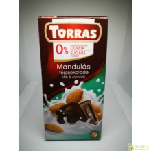 Kép 1/4 - Torras tejcsokoládé- mandulás 75 gr