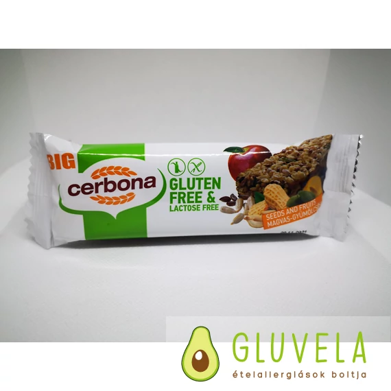 Cerbona gluténmentes szelet - magvas,gyümölcsös 35 gr