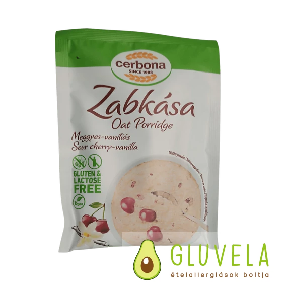 Cerbona Gluténmentes Laktózmentes Zabkása 50 gr- meggyes vaníliás