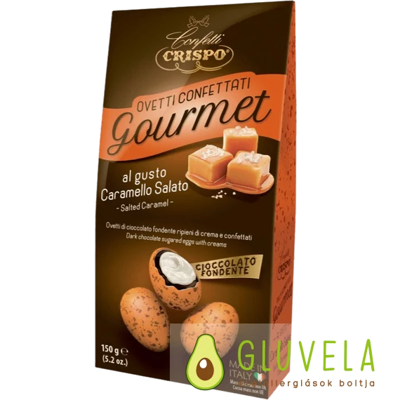 Crispo Gourmet Drazsé-Sós-karamell krémmel 150 gr