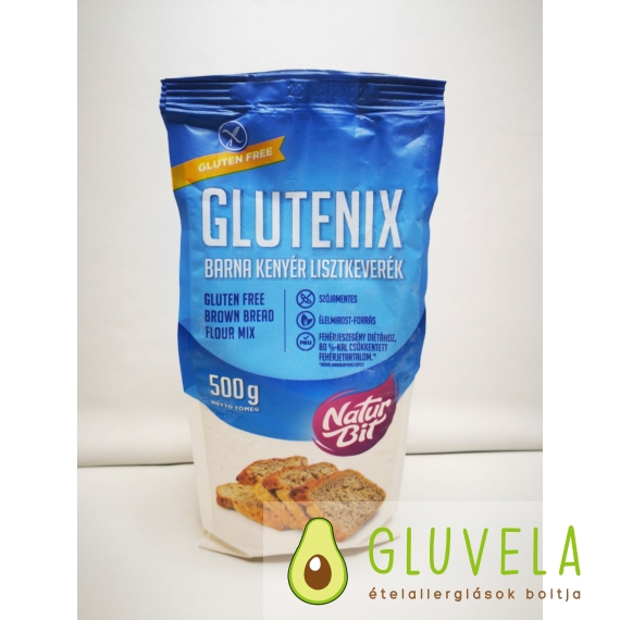 Glutenix gluténmentes Barna kenyér sütőkeverék 500 gr