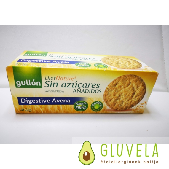 Gullon Digastiva Avena zabpelyhes keksz/ zabkeksz (hozzáadott cukormentes) 410 gr