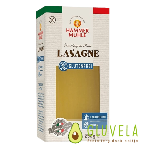 Hammermühle vegán, gluténmentes lasagne tészta 250 g