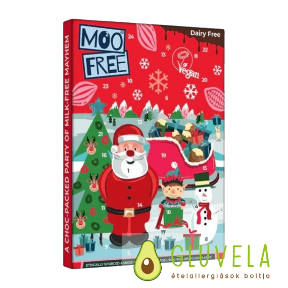 Moo Free vegán, gluténmentes Adventi kalendárium - tejcsokoládés 70 g