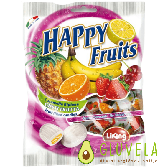 Liking Happy Vegyes gyümölcs ízű töltött cukorka 125g