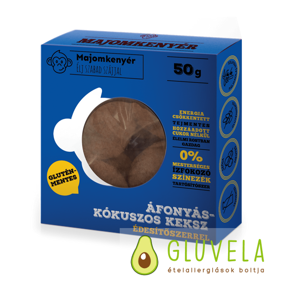Majomkenyér-Áfonyás-kókuszos keksz 50g