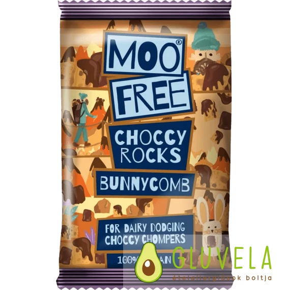 Moo Free Choccy Rocks-Bunnycomb 35 gr