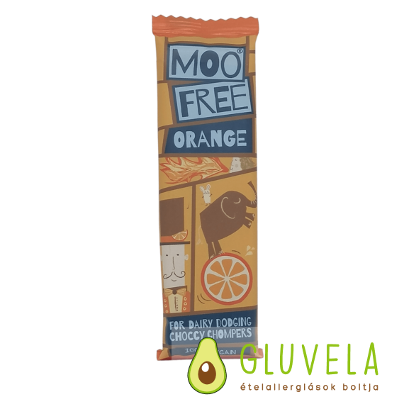 Moo Free Mini Moo Tejmentes Csokoládé szelet -Narancsos 20 gr 