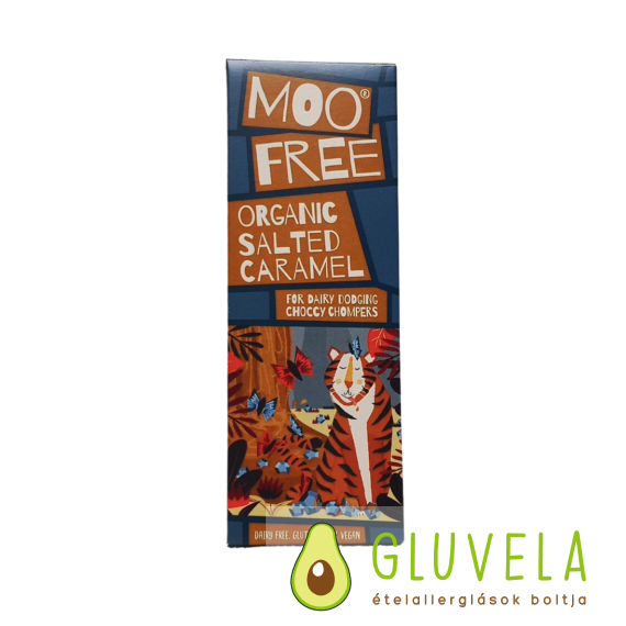 MooFree Bio 45% Tejmentes csokoládé tábla-Tengerisós-Karamellás 80 gr