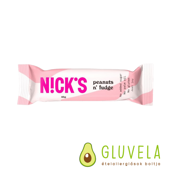 Nick's mogyorós karamellás szelet cukor és gluténmentes 40 gr