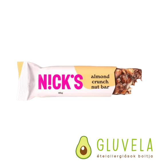 Nick's vegán mandulás csoki,cukor és gluténmentes 40 gr