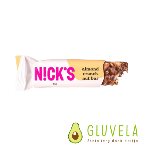 Nick's vegán mandulás csoki,cukor és gluténmentes 40 gr