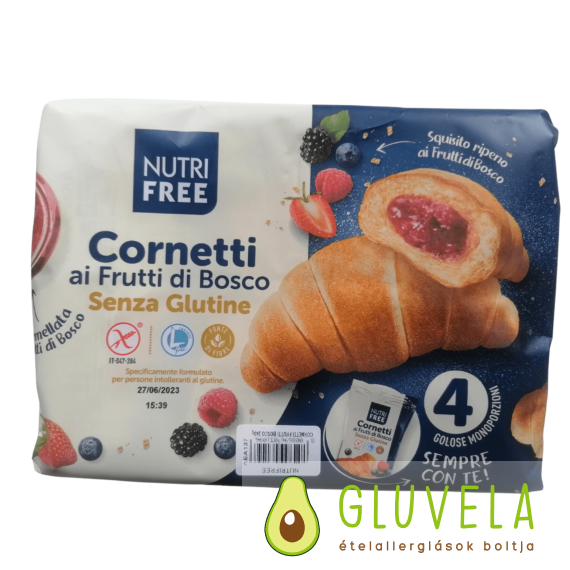 Nutri Free Gluténmentes croissant- Erdei gyümölcs lekvárral töltve 4X60 gr