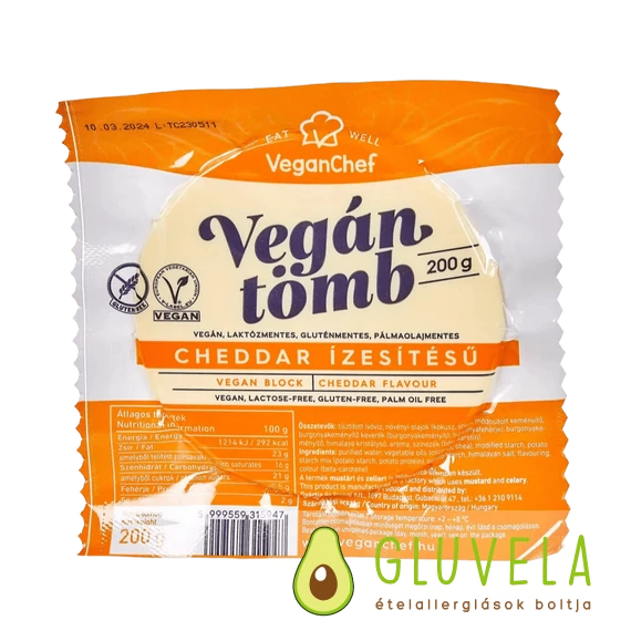 VeganChef növényi tömb cheddar 200g