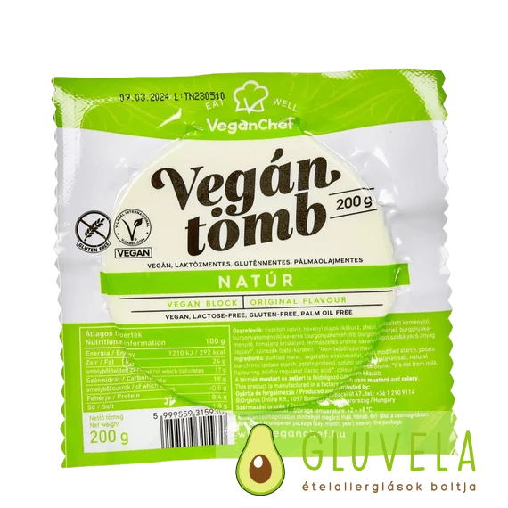 VeganChef növényi tömb-natur 200 gr